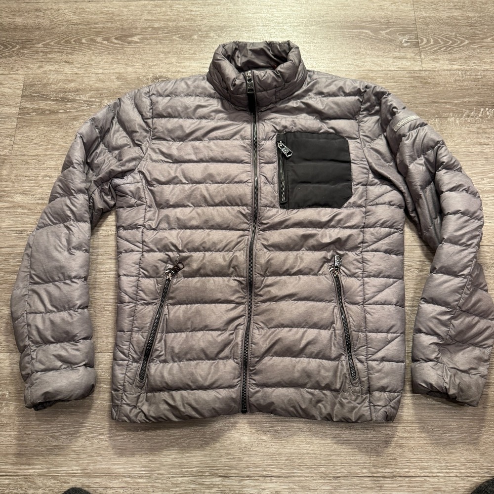 Calvin Klein Jacket Women S Gray Nylon Down Puffer Packable Winter Gorpcore Gray
